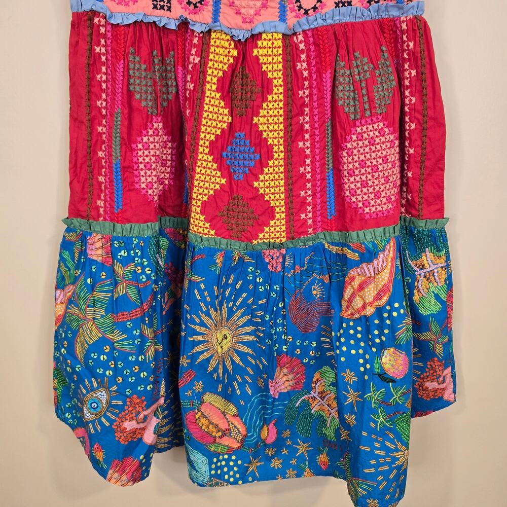 NEW NWT Women's Farm Rio Color Blocking Embroidered Mini Dress | Size Small - Picture 8 of 13